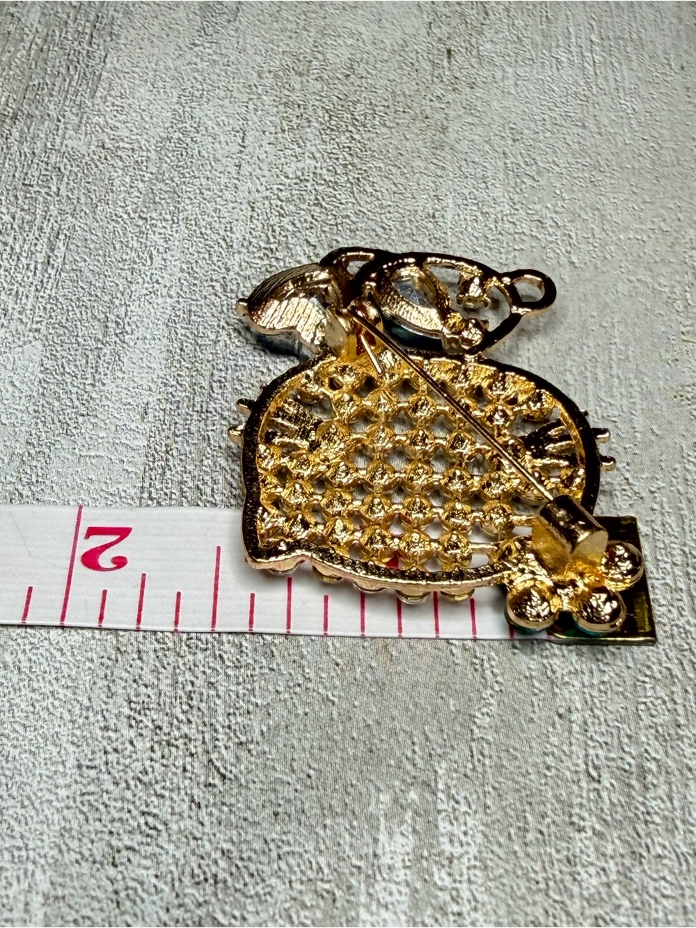 Hello Kitty Style Rhinestone Cat Brooch Pendants Set of 2 Pink Blue 1.85 Inches - Picture 8 of 8